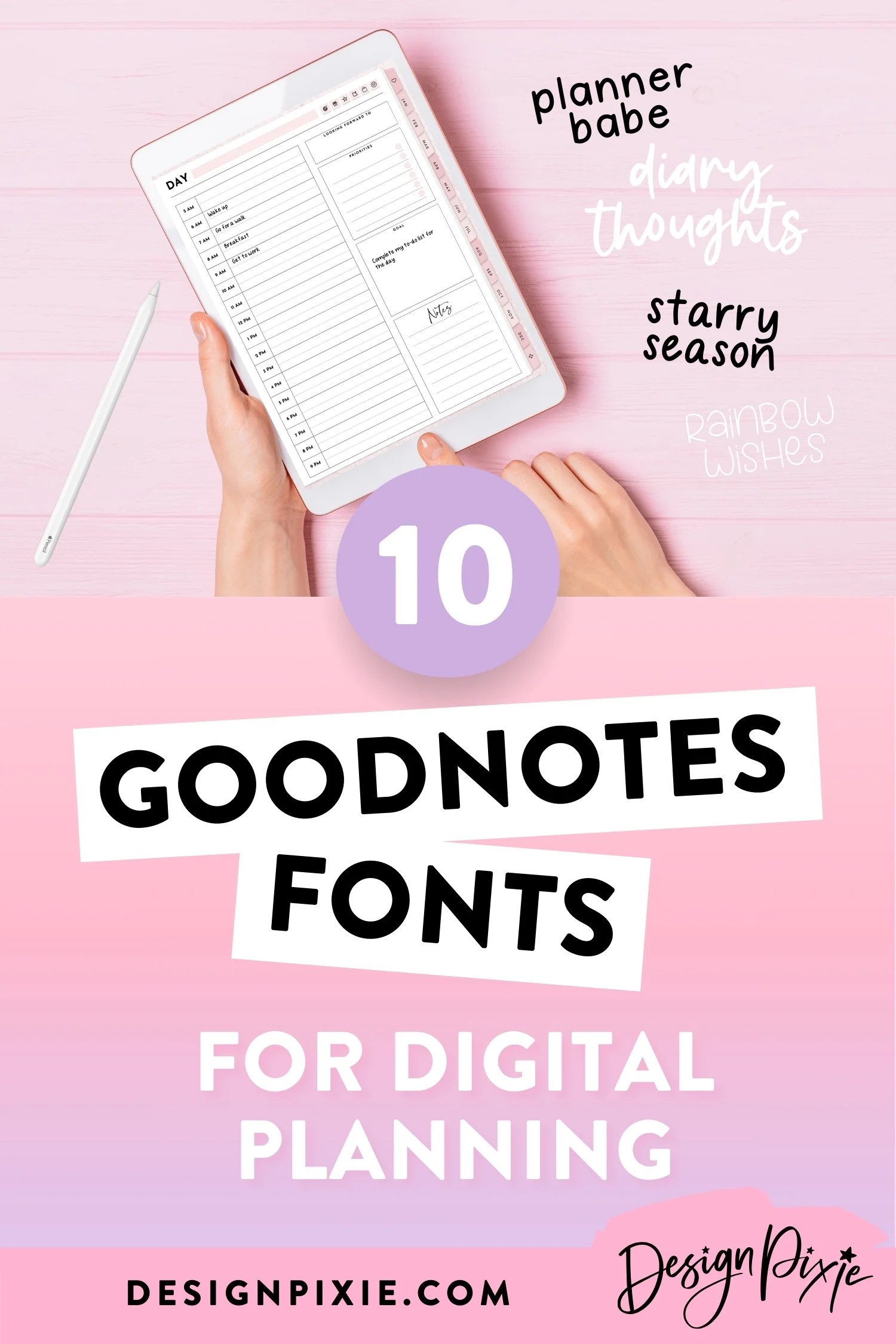 10 Goodnotes Fonts For Digital Planning Design Pixie - Best Landscape Designs in Full HD