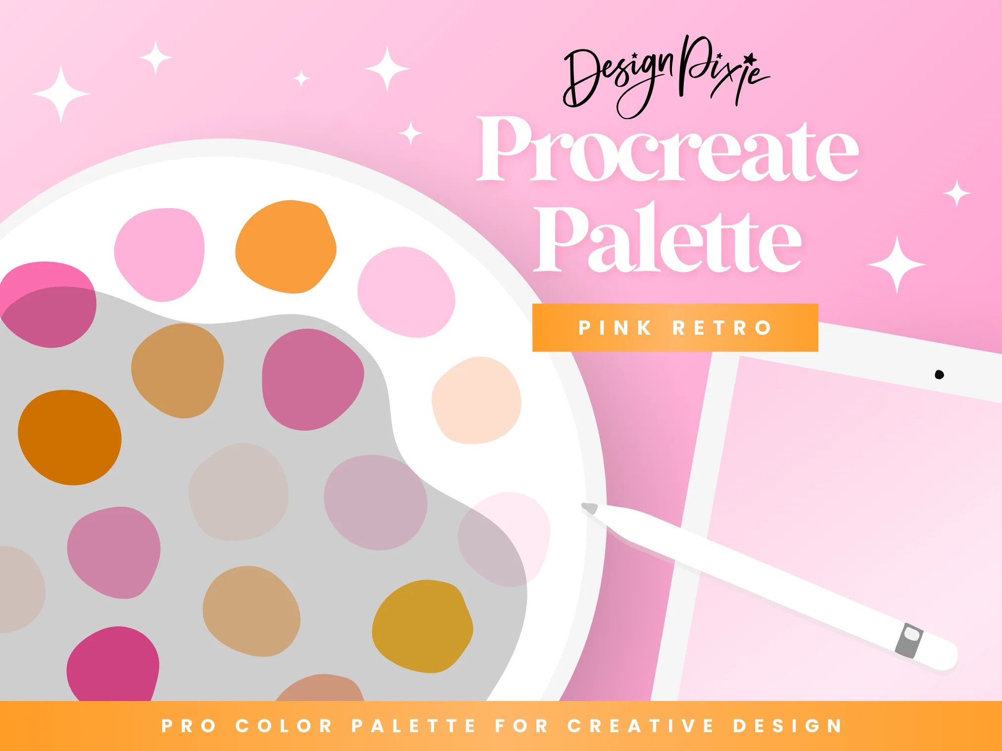 Procreate Color Palette Pink Retro Design Pixie - Download Classic Vintage Illustration | Full HD