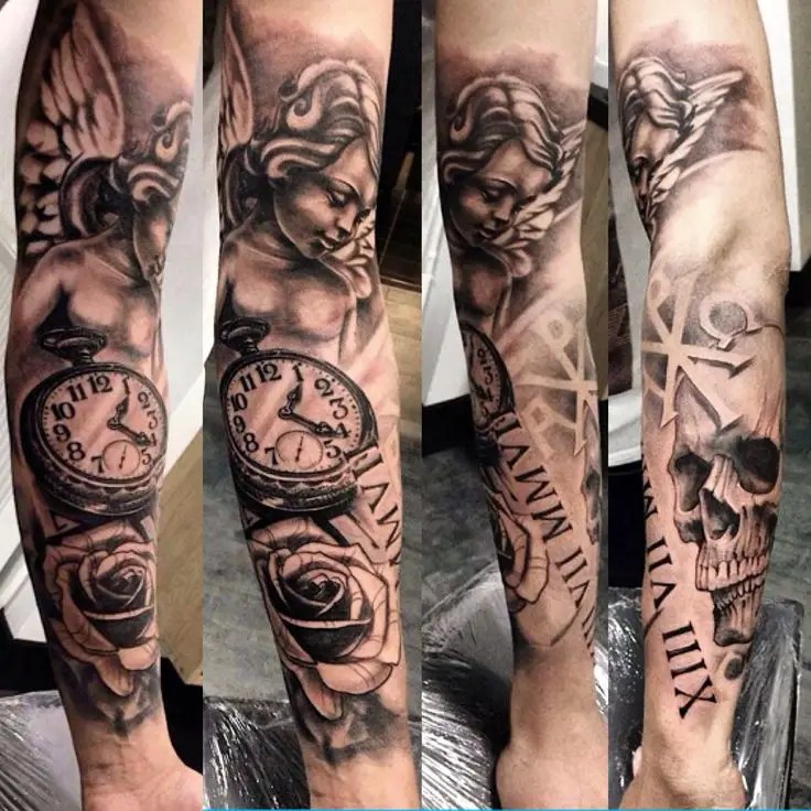 Angel Sleeve Tattoo Designs On Paper Best Tattoo Ideas