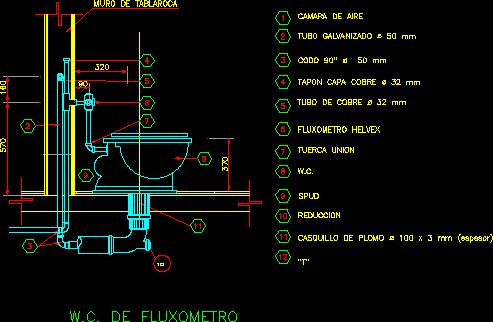 Coloque los periódicos o toallas en el suelo junto al baño. Installationw:C With Airflow Meter DWG Block for AutoCAD