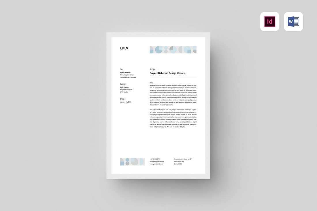 20 Best Microsoft Word Letterhead Templates Free Premium