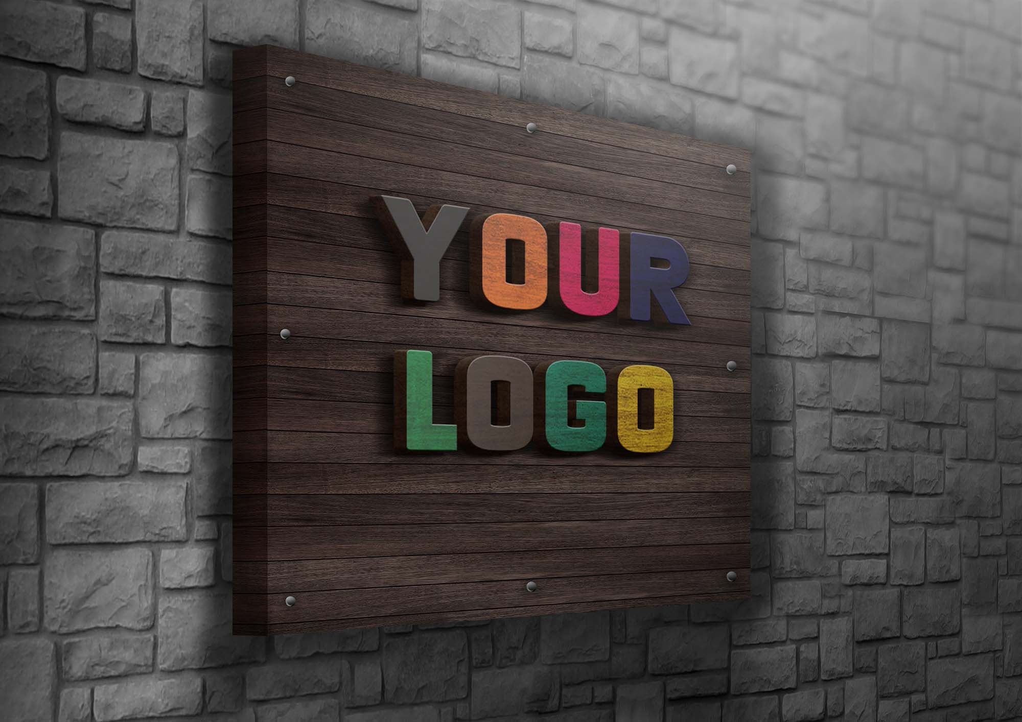 More like this · 3d mock up realistic wood background ill. 100 Logo Mockup Templates Psd Vector 2022 Design Shack