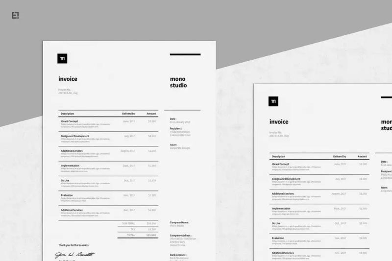 Basic Invoice Template Design Shack - Amazing Landscape Design - Mobile