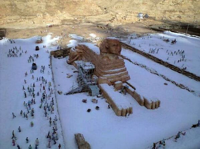 1285 Snow in Egypt for the First Time in 100 Years