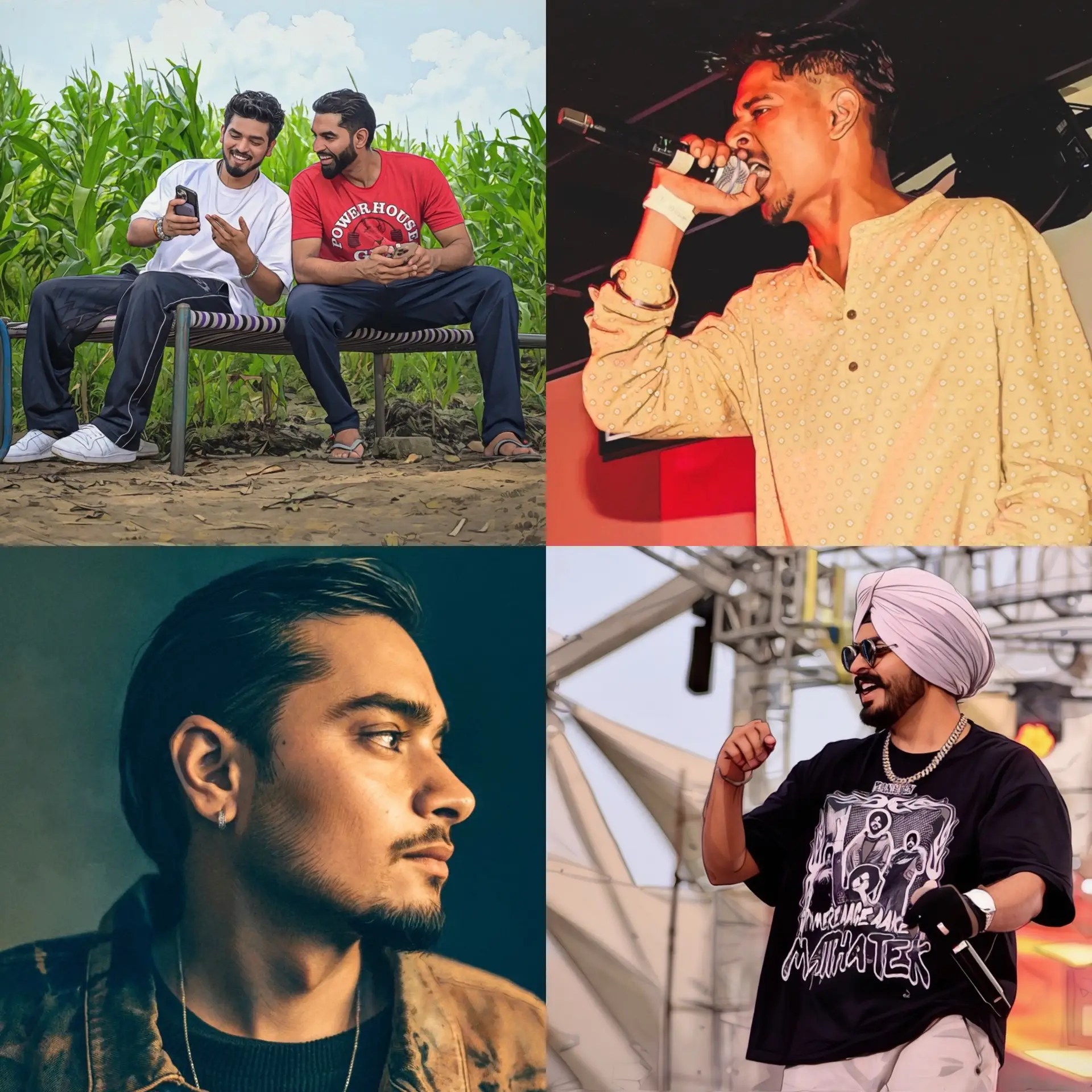 Collage of featured Desi hip hop artists from the July 10, 2025 Weekly Picks by Desi Renaissance, including Manisten, Rap ID, Paradox, and emerging underground rappers.