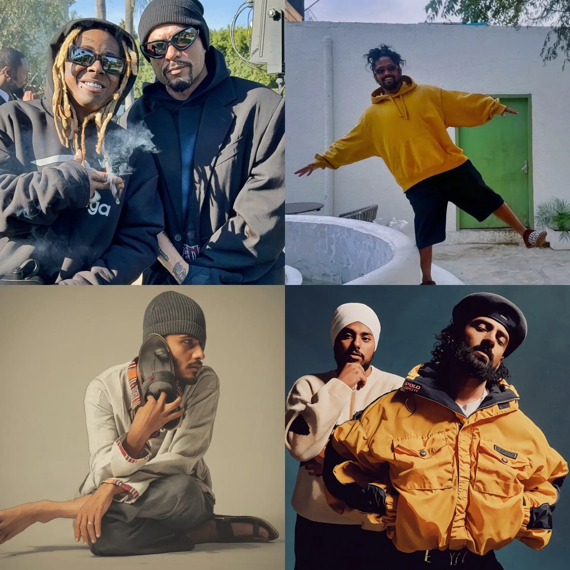 Collage of Desi hip hop artists featured in DR Weekly Picks July 17, 2025, including Raf Saperra, Rebel 7, and Bohemia.
