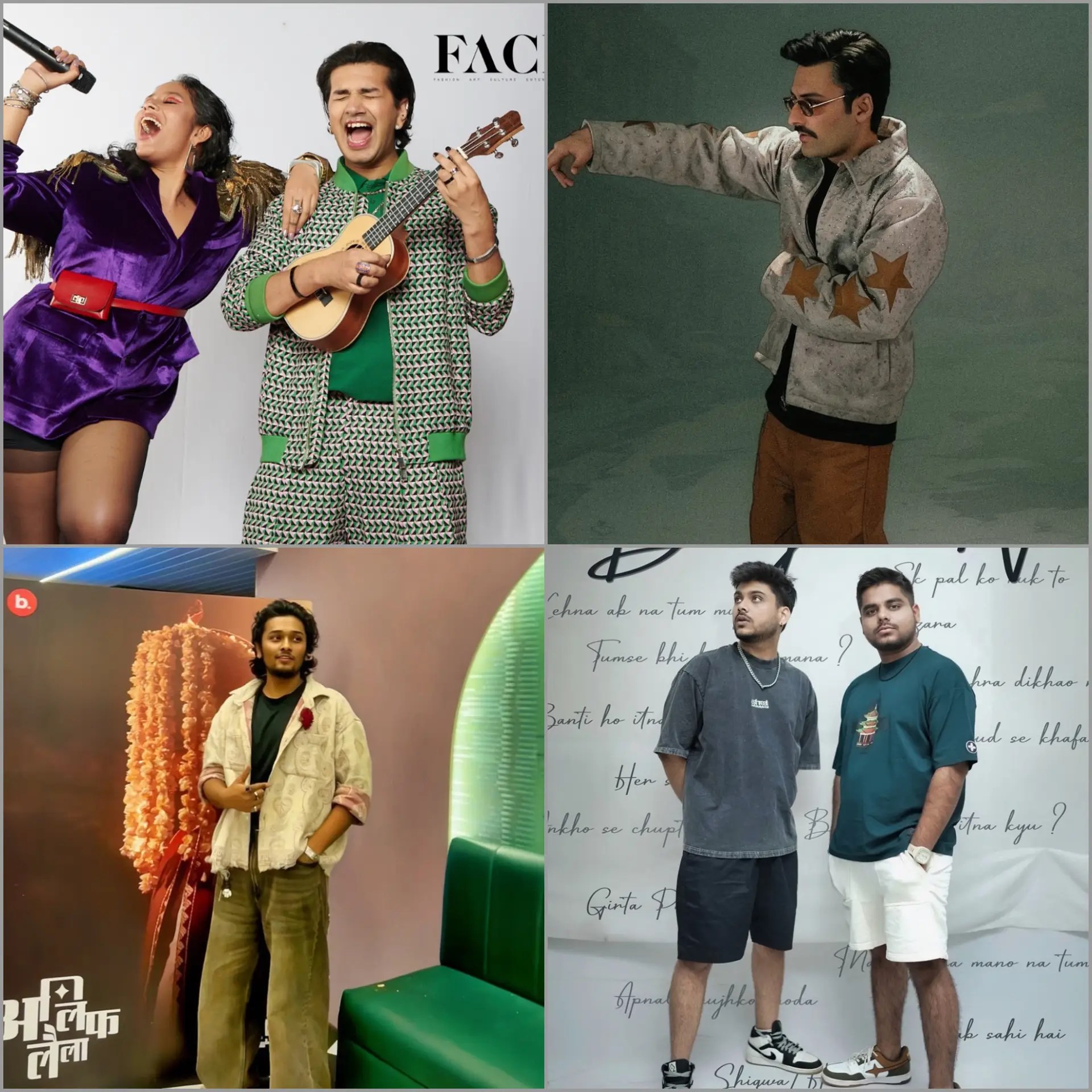 Collage of rising Indian hip hop producers featured in Desi Renaissance’s list, including Bharg Kale, Dox, Deetocx, and Nikhil-Swapnil