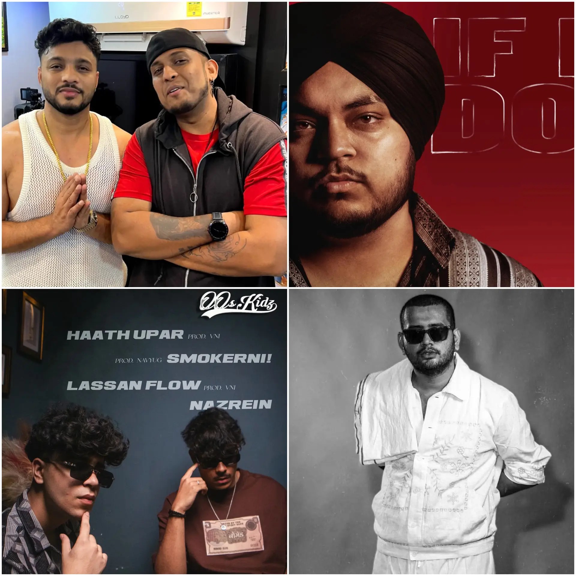 Collage of Indian hip hop artists from Desi Renaissance Weekly Picks October 02, 2025, featuring Jaskaran, Loud Silence, Raaj Babu, and more