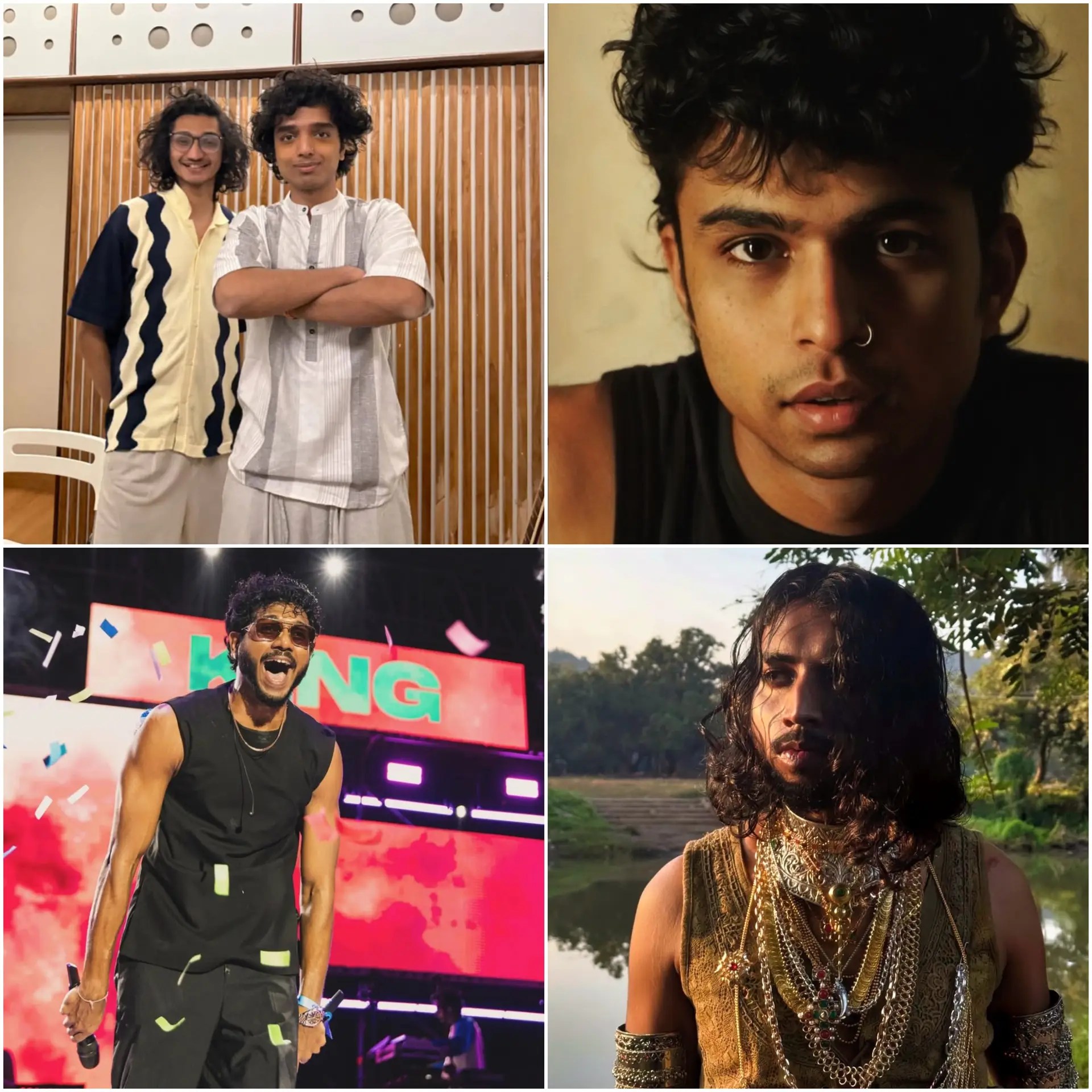Collage of artists featured in the Desi Renaissance Weekly Picks, including Chaar Diwaari, Sanjith, Gravity, King, and Siege.