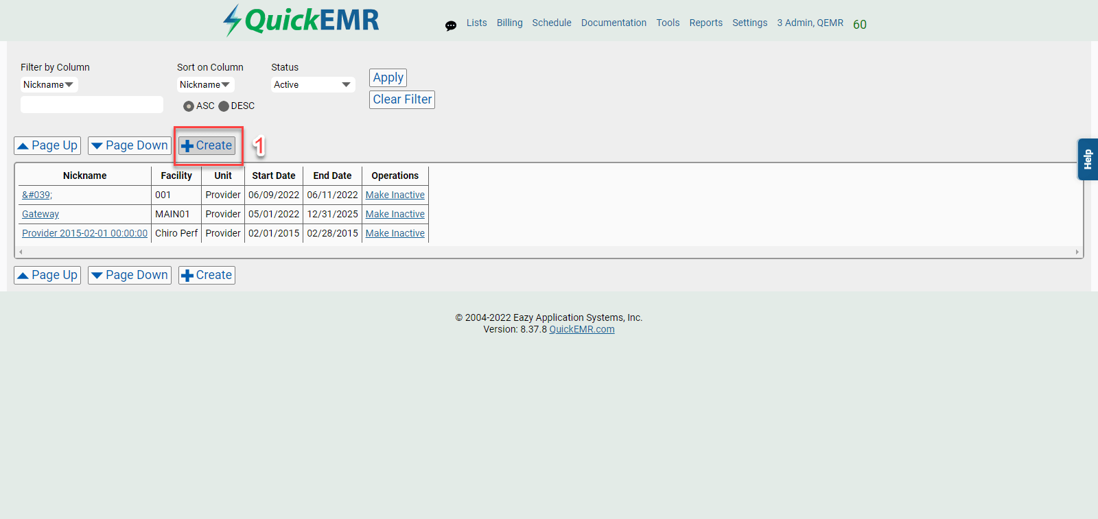 Manage or create a schedule template
