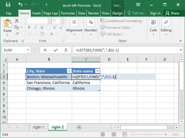 'mid' is designed to parse out a substring from neither the left or right . Using Excel S Left Formula Deskbright