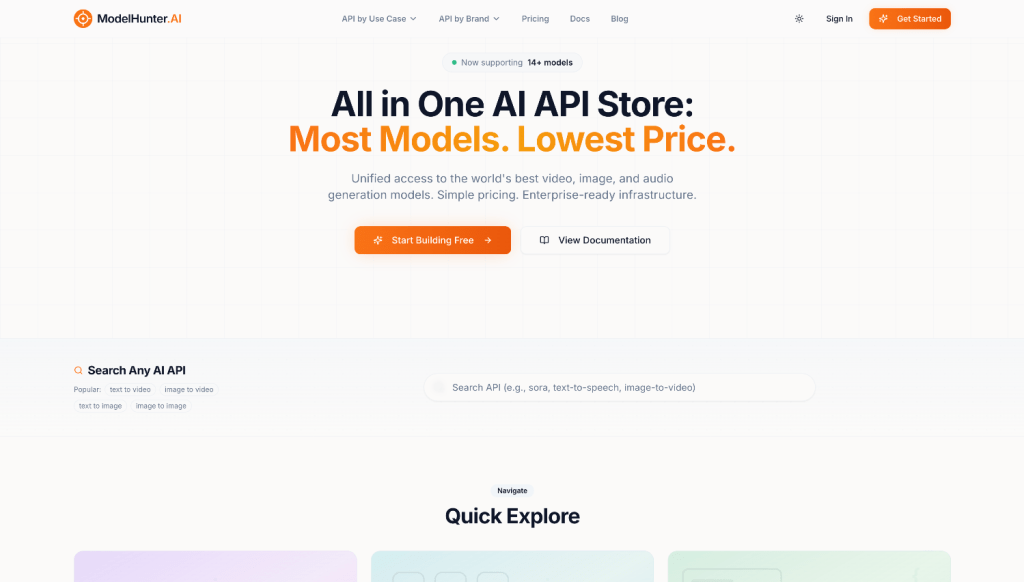 ModelHunter-AI-All-in-One-AI-API-Store