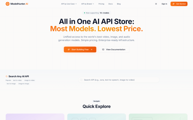 ModelHunter-AI-All-in-One-AI-API-Store