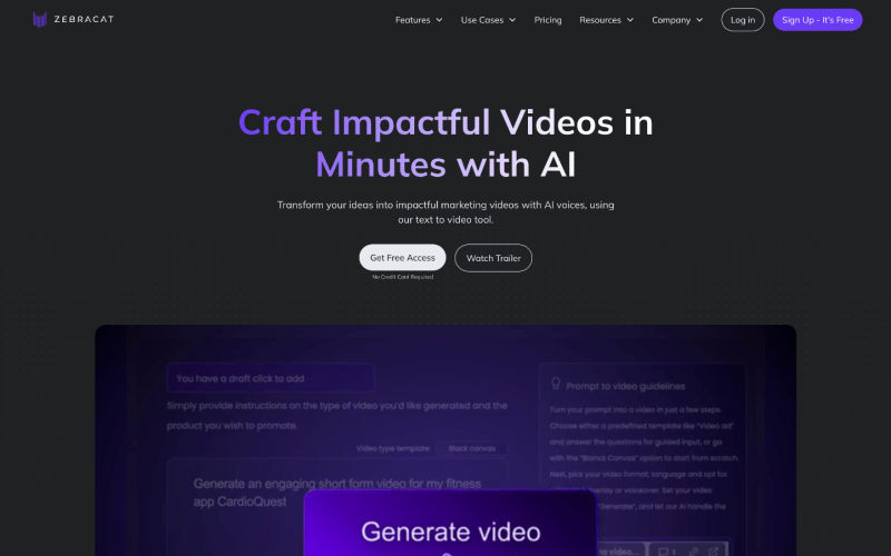 Zebracat-Video-Generation-AI