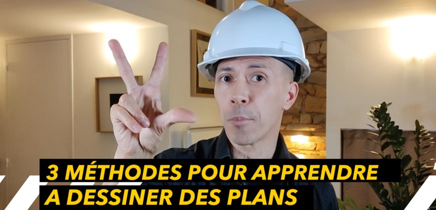 Extrait de ma vidéo sur 3 méthodes pour apprendre à dessiner des plans 