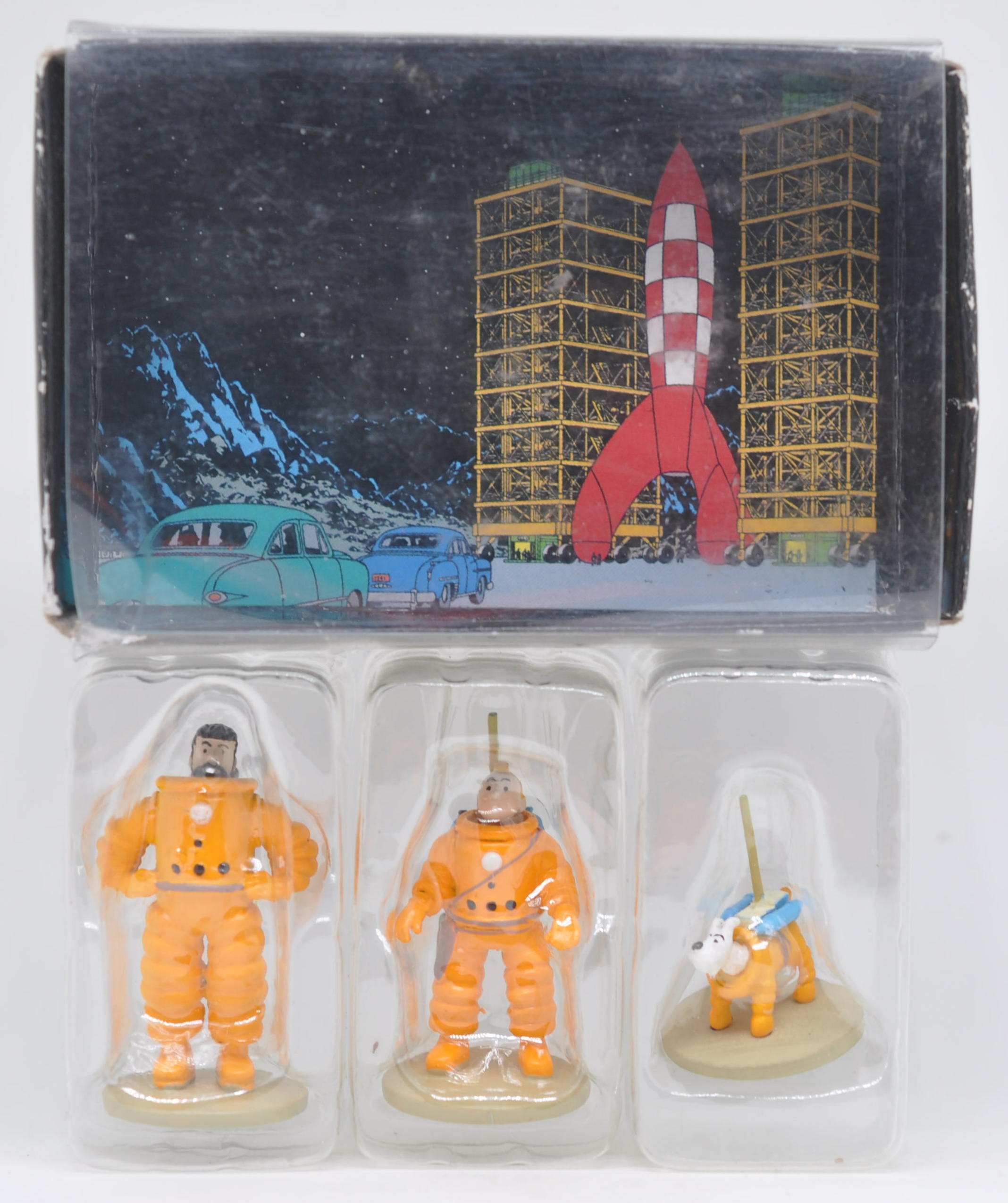 Lot De 3 Figurines Tintin - Milou, Haddock, Moulinsart - Neuf Sous Blister, Collection BD