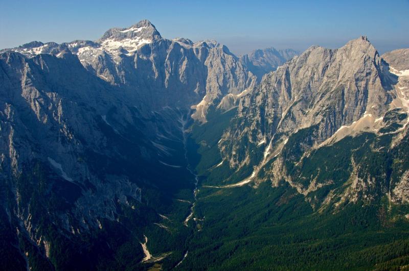 Aerial view of Triglav National Park