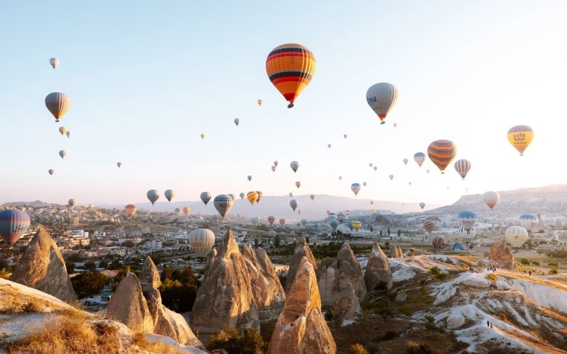 Hot air balloons over Göreme