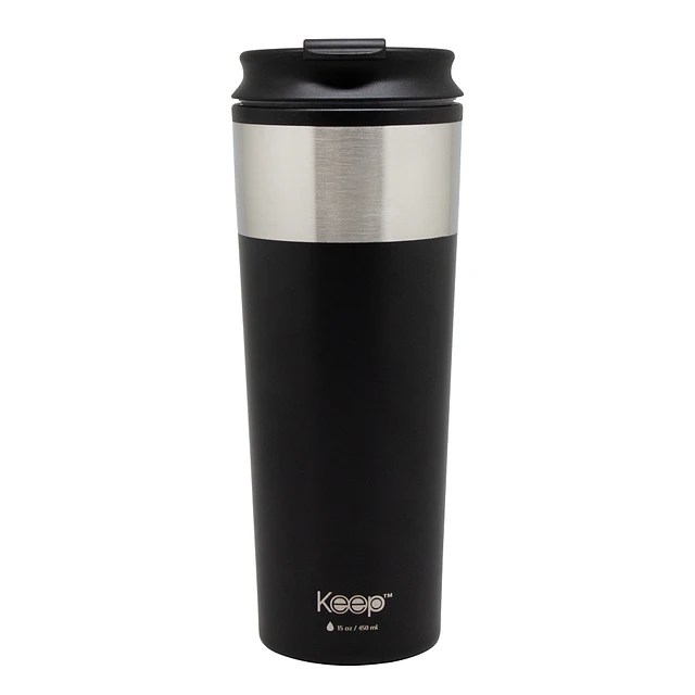 MUG METALICO KEEP NEGRO
