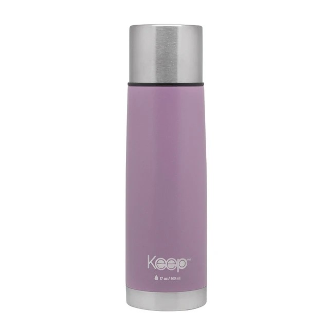 TERMO BALA 0.5L RUBBER KEEP LILA