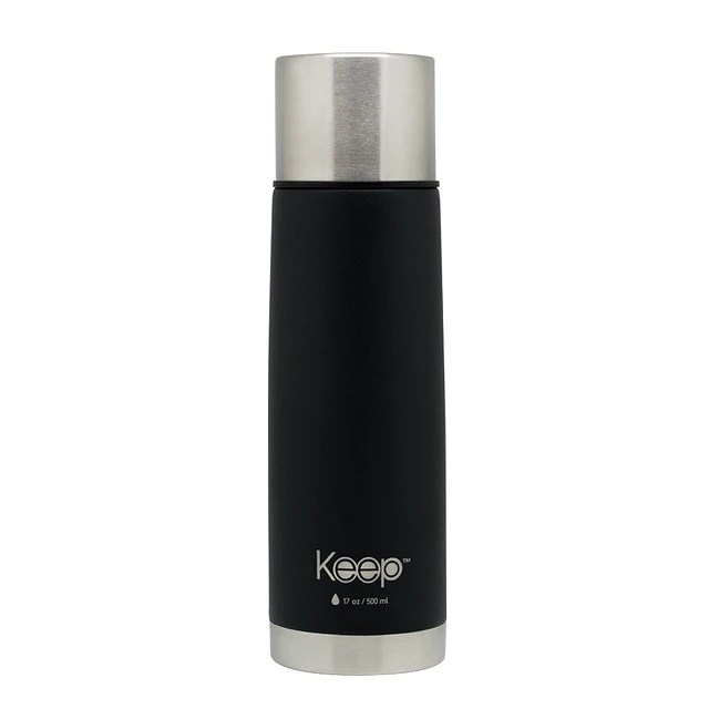 TERMO BALA 0.5L RUBBER KEEP NEGRO