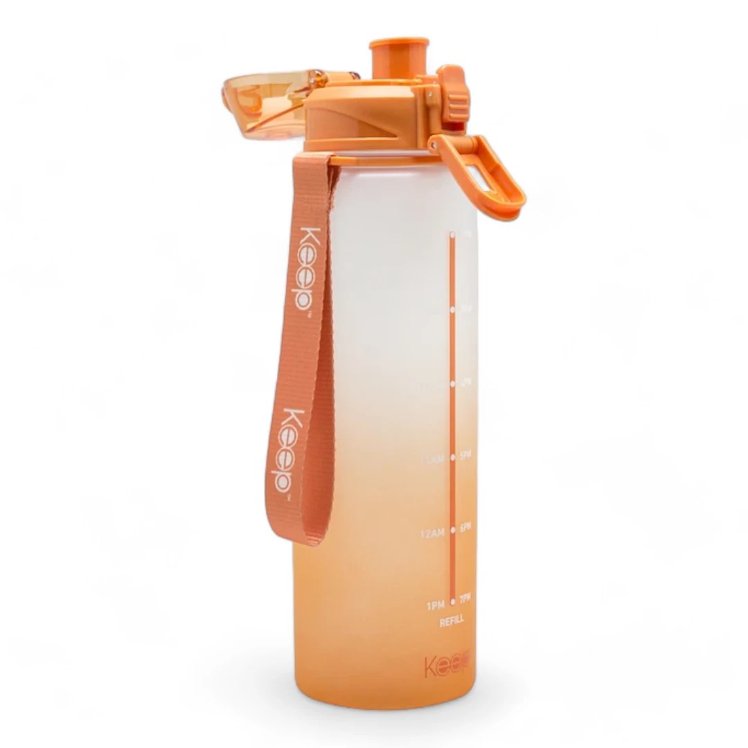 BOTELLA MEDIDAS RUBBER 1L KEEP AMARILLO