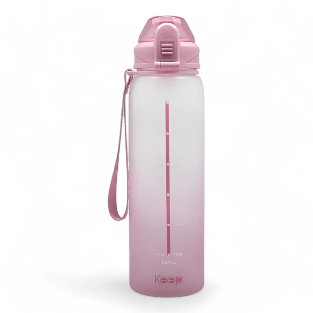 Botella medidas rubber 1l keep lila 1