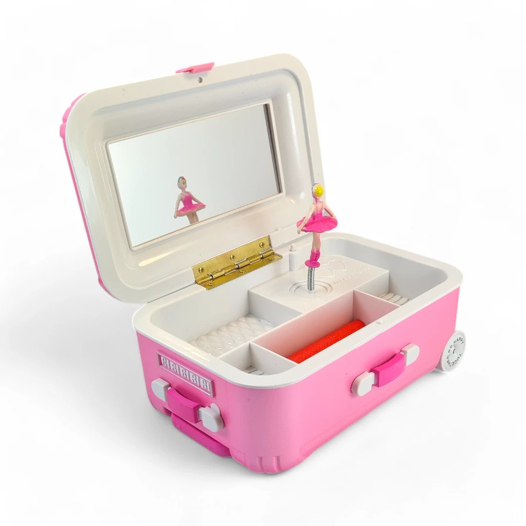 JOYERO MUSICAL MALETA 051341 ROSA