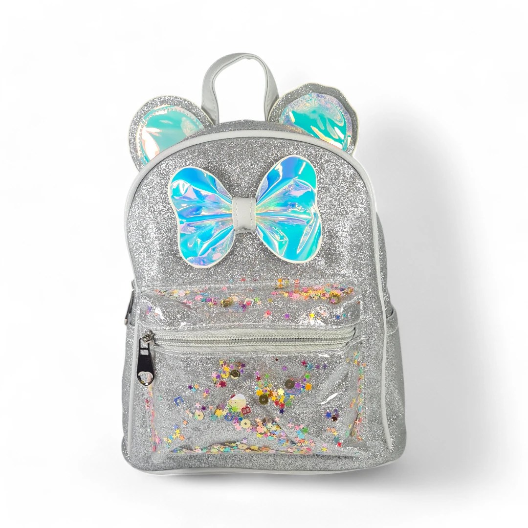 MOCHILA NIÑA MINNIE ROSE B-655 PLATEADO