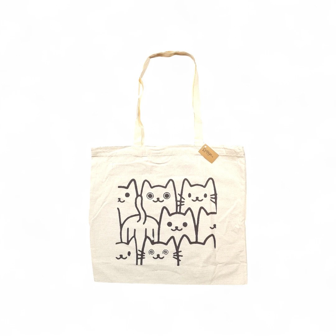 Tote bag basico estampado gatos
