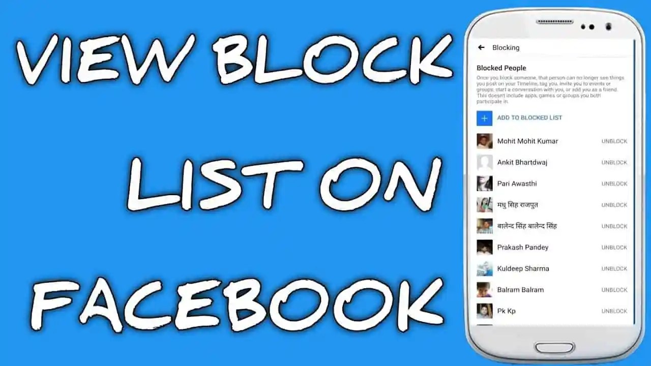 View Blocked List On Facebook