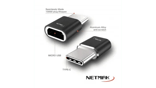 Adaptador tipo c (m) ~ micro usb (h) nm-c103
