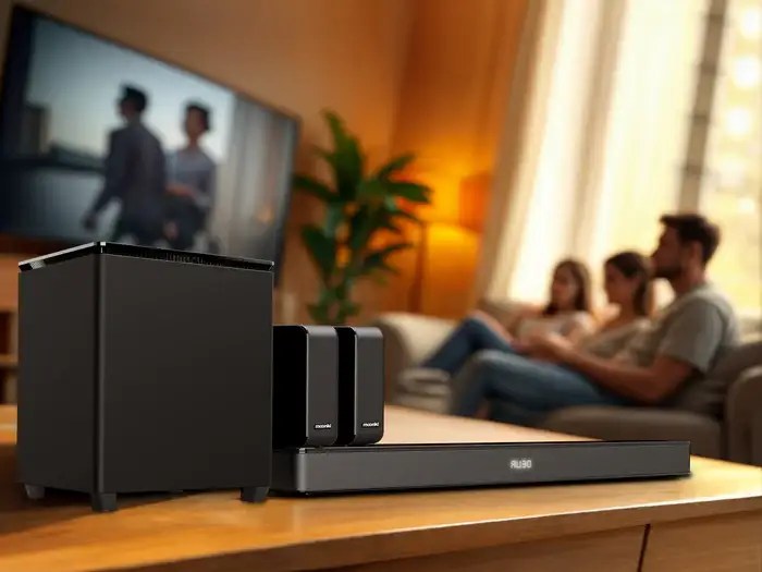 Barra de Sonido 5.1 Moonki MX-SB220BT51 con Subwoofer Inalámbrico