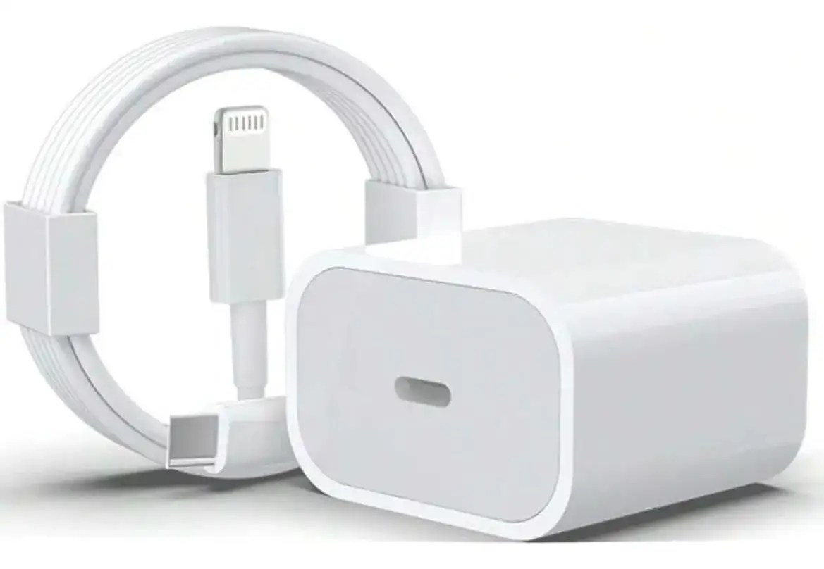 Combo Cargador 20w Y Cable C A Ligthing 1 Mts. Iphone