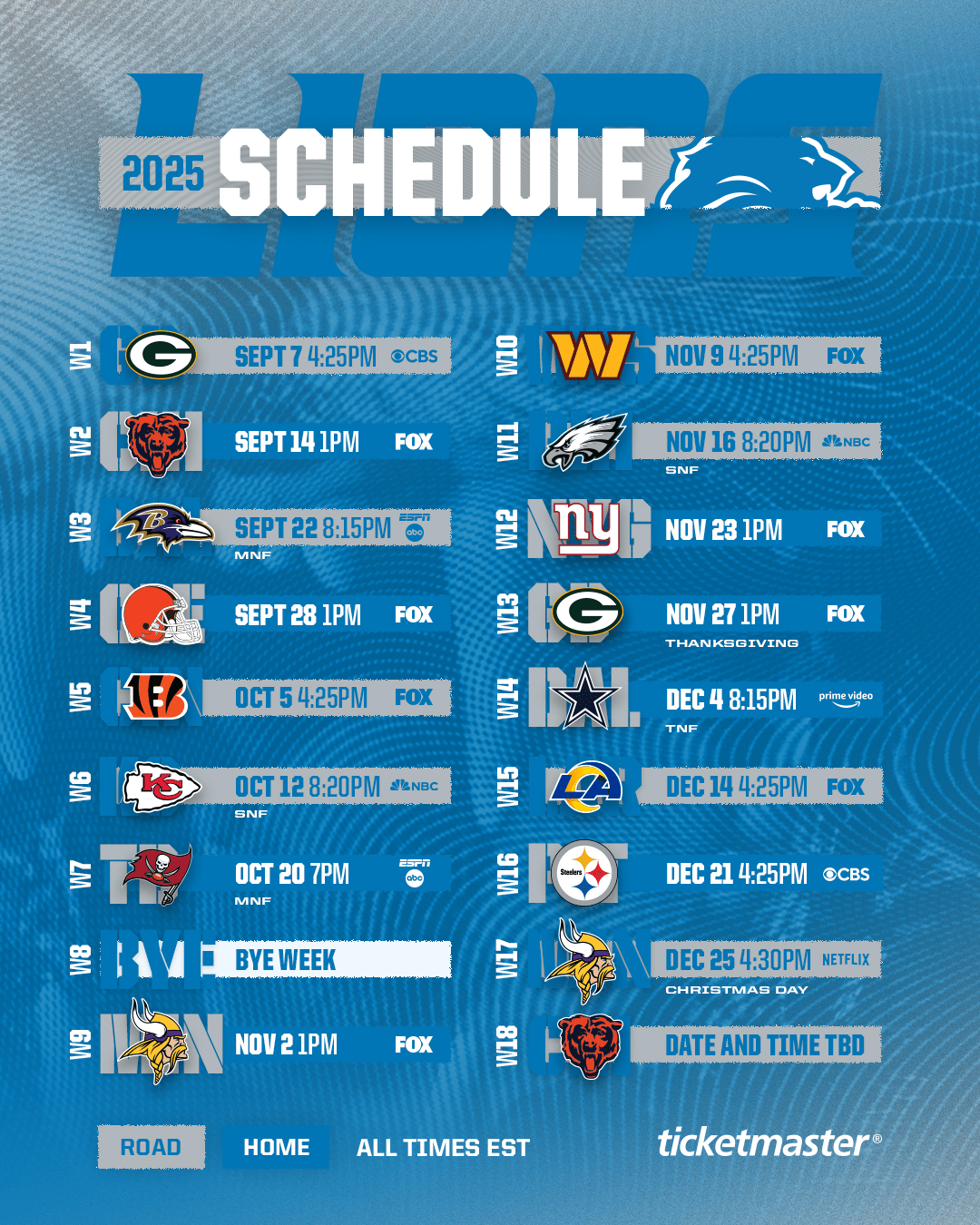 Official Detroit Lions Schedule Released Detroit Sports Nation Image 10 
