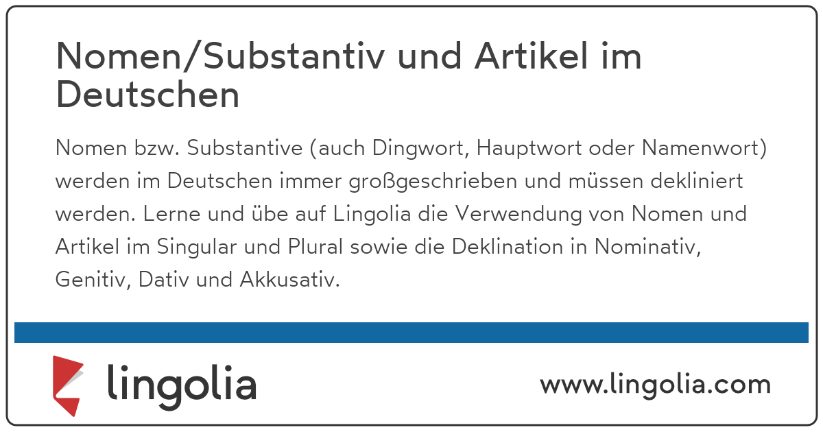 Wenn männer nicht abgelenkt sind und seit der trennung ein bisschen zeit vergangen ist, werden männer ihre ex vermissen. Nomen/Substantiv und Artikel im Deutschen