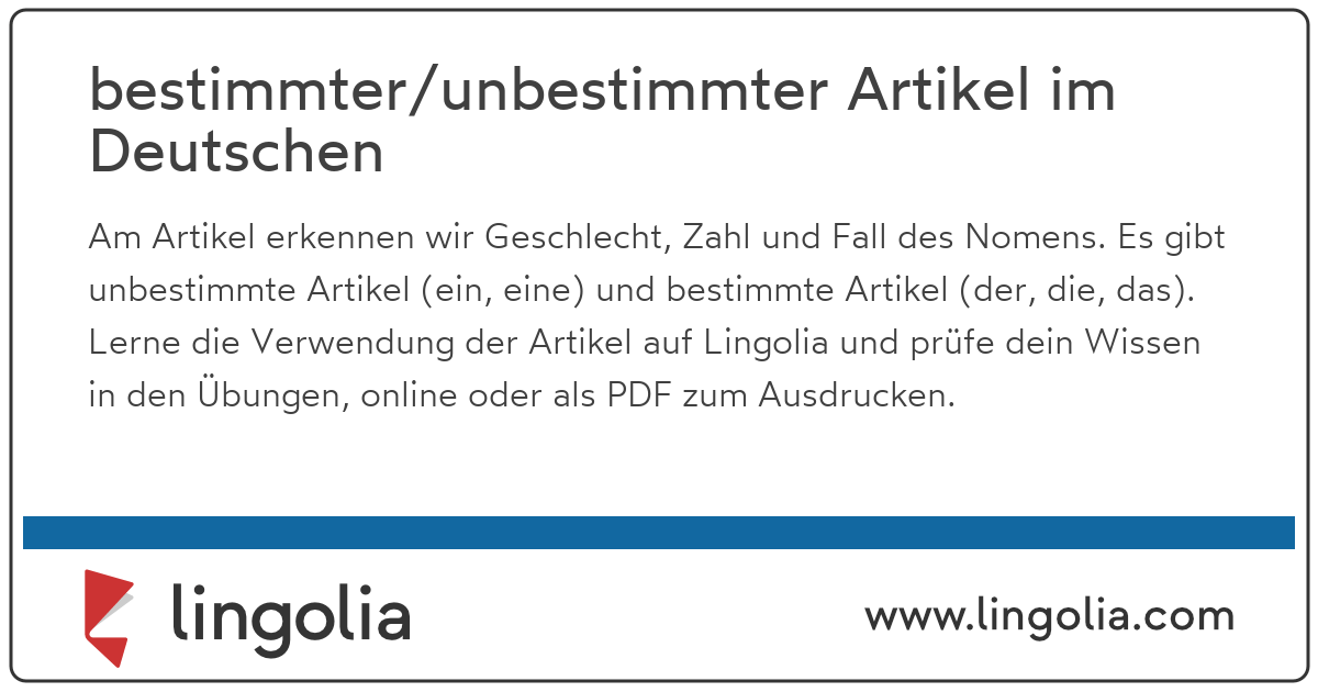 Tag nach der befruchtung dauert: bestimmter/unbestimmter Artikel im Deutschen