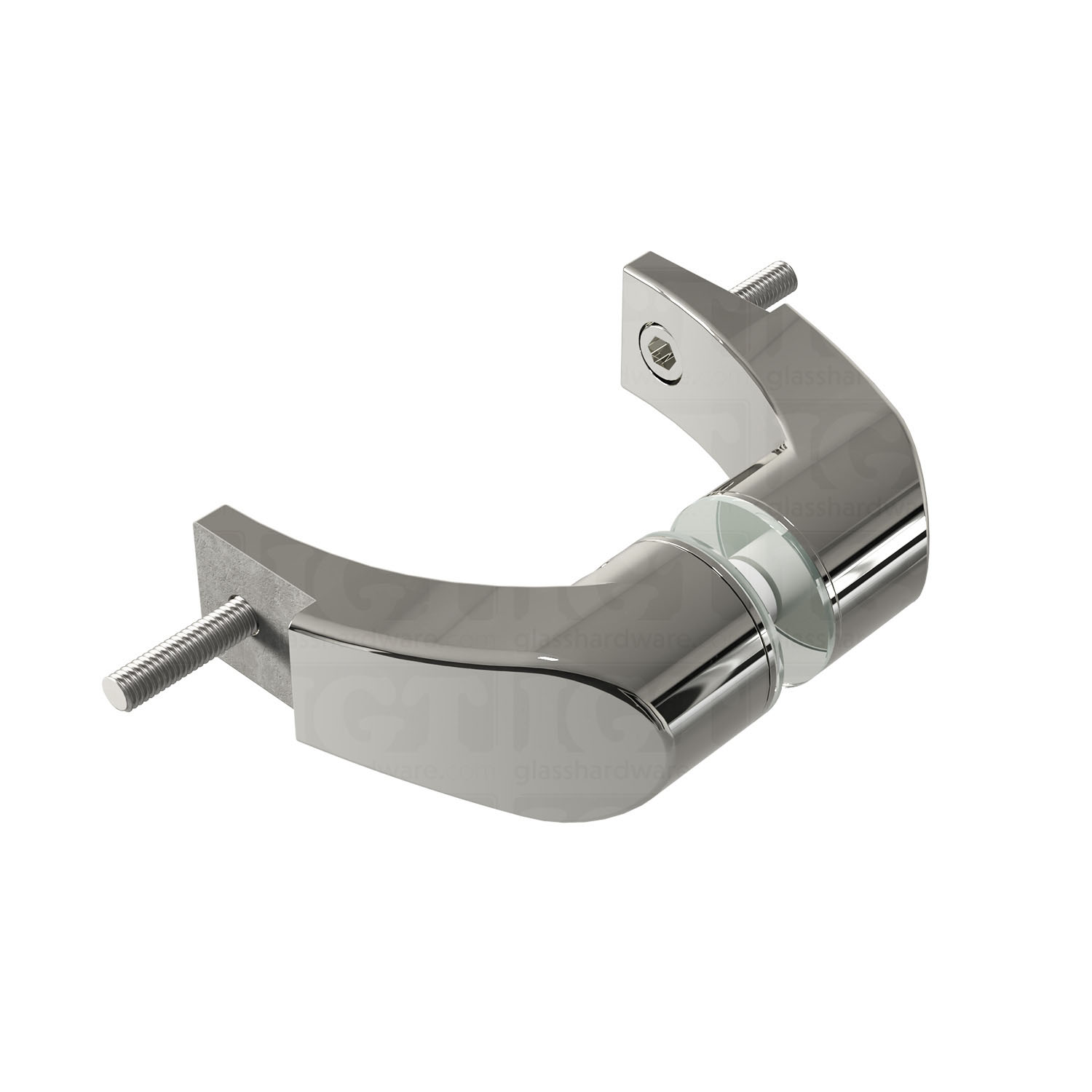 Offset Mount Posts for Square Commercial Ladder Handle - Polished Stainless