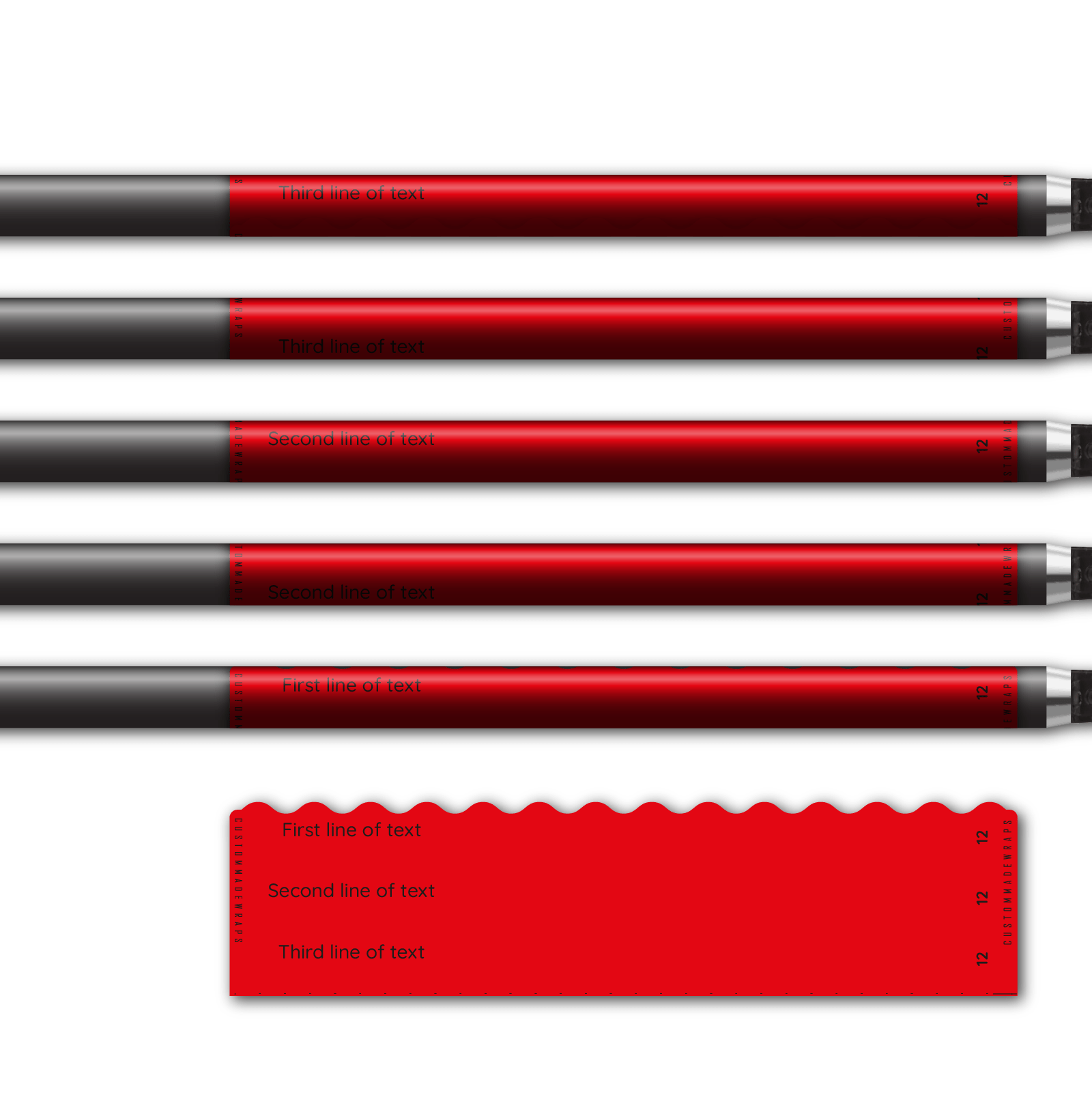 Alternative view of Wave Edge - Fluorescent Red