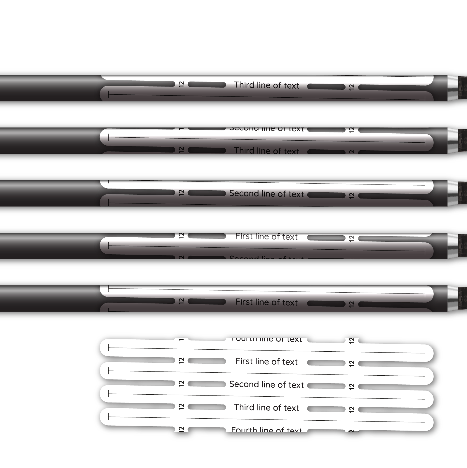 Alternative view of 4 fletch Vortex - White