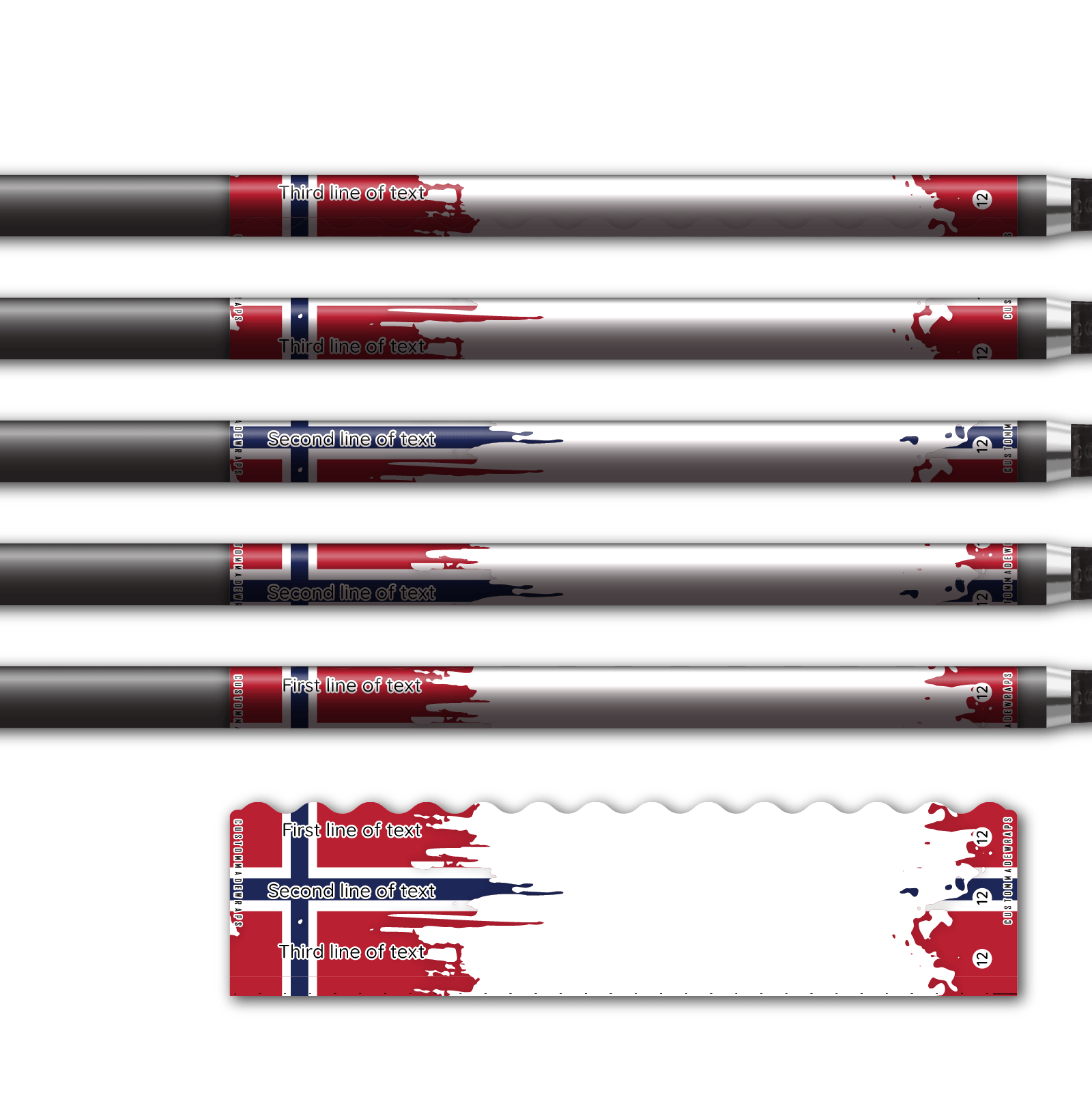 Alternative view of Wave Edge - National Flag Norway