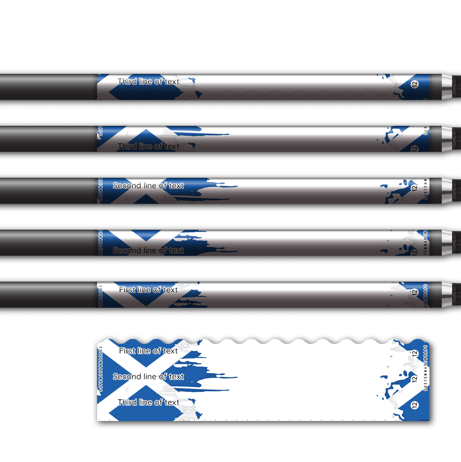 Alternative view of Wave Edge - National Flag Scotland