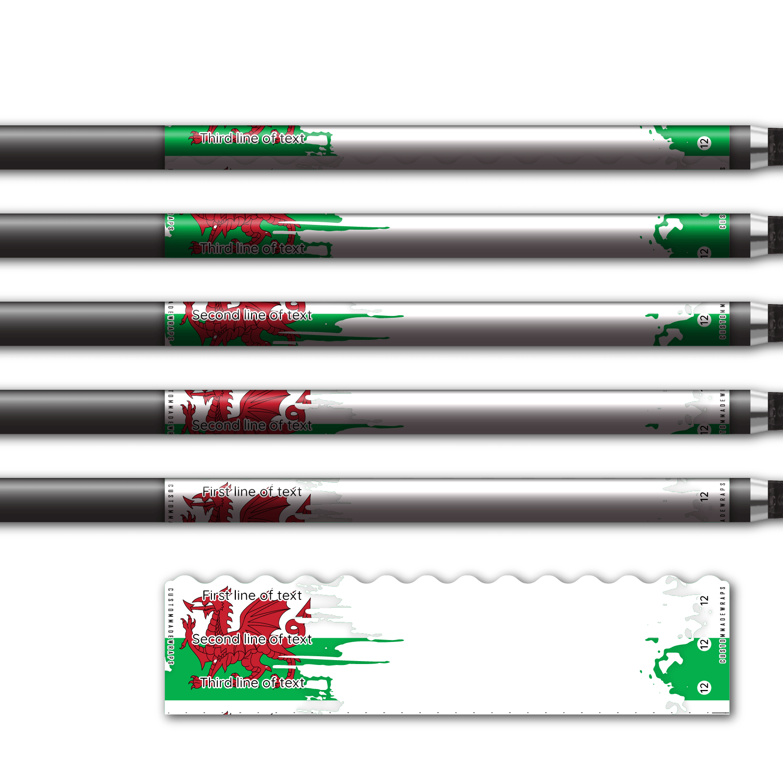 Alternative view of Wave Edge - National Flag Wales