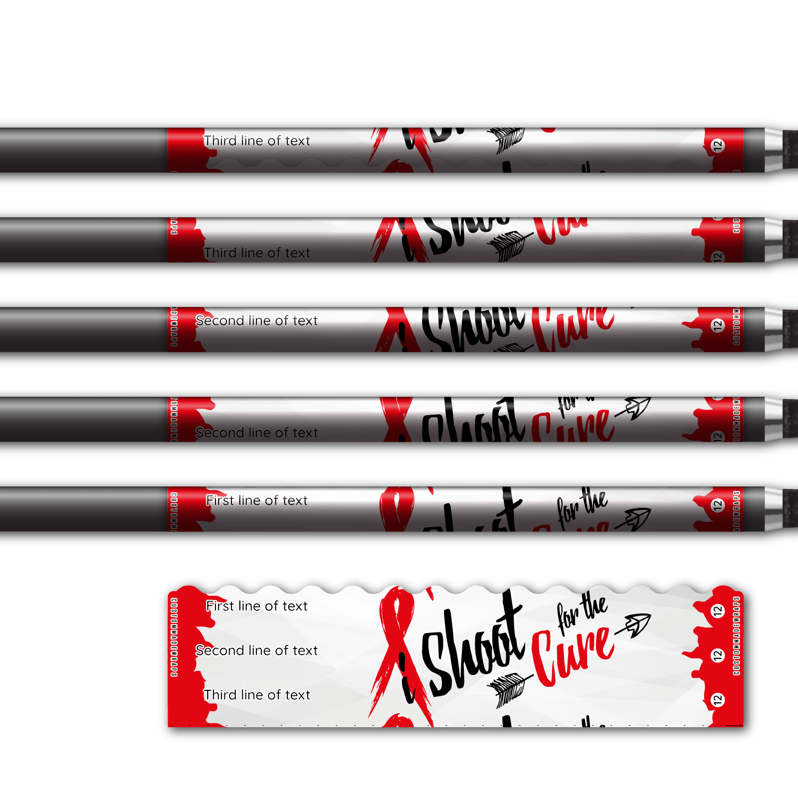 Alternative view of Wave Edge - Shoot for the Cure Red