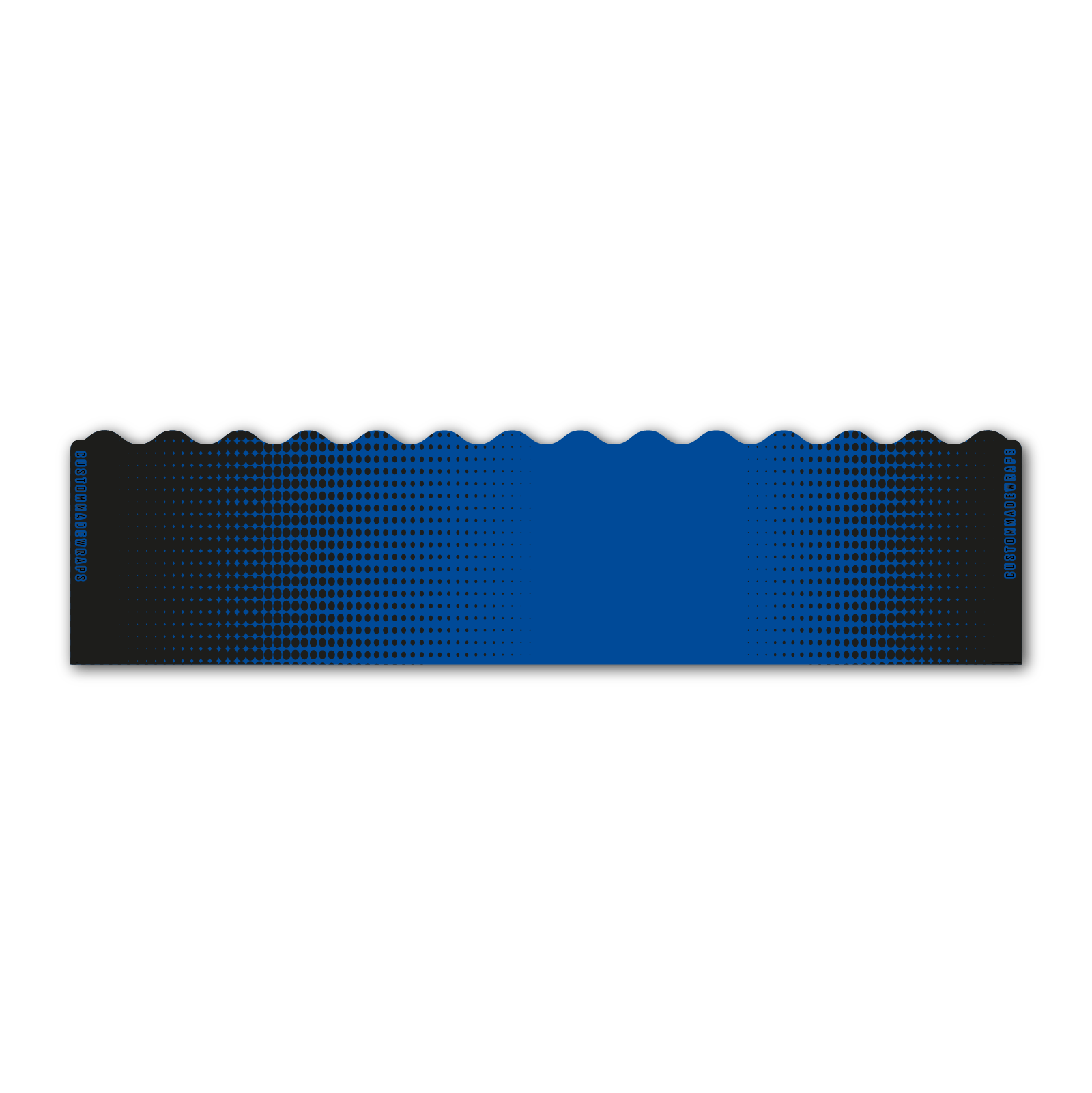 Wave Edge - Gradient Black on Blue