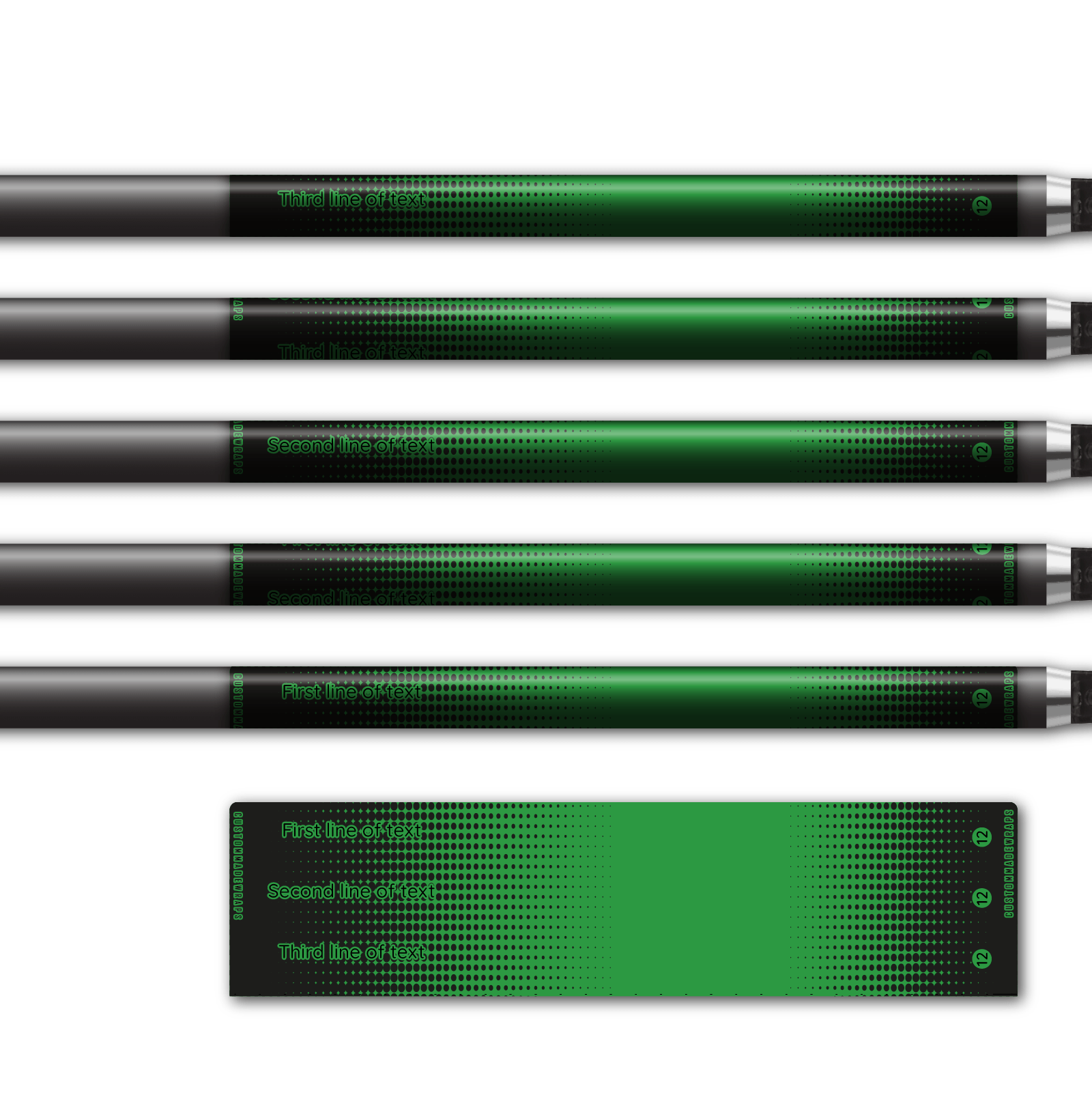 Alternative view of Regular - Gradient Black on Green