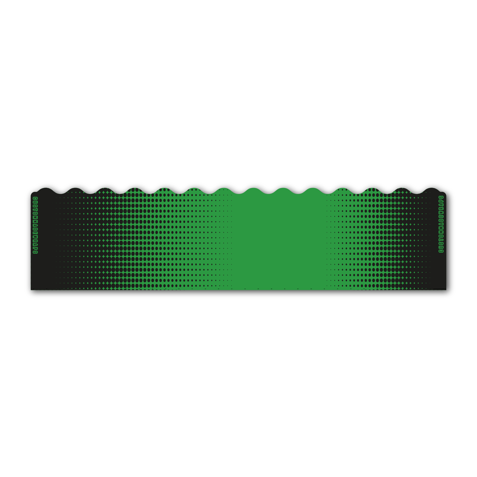 Wave Edge - Gradient Black on Green