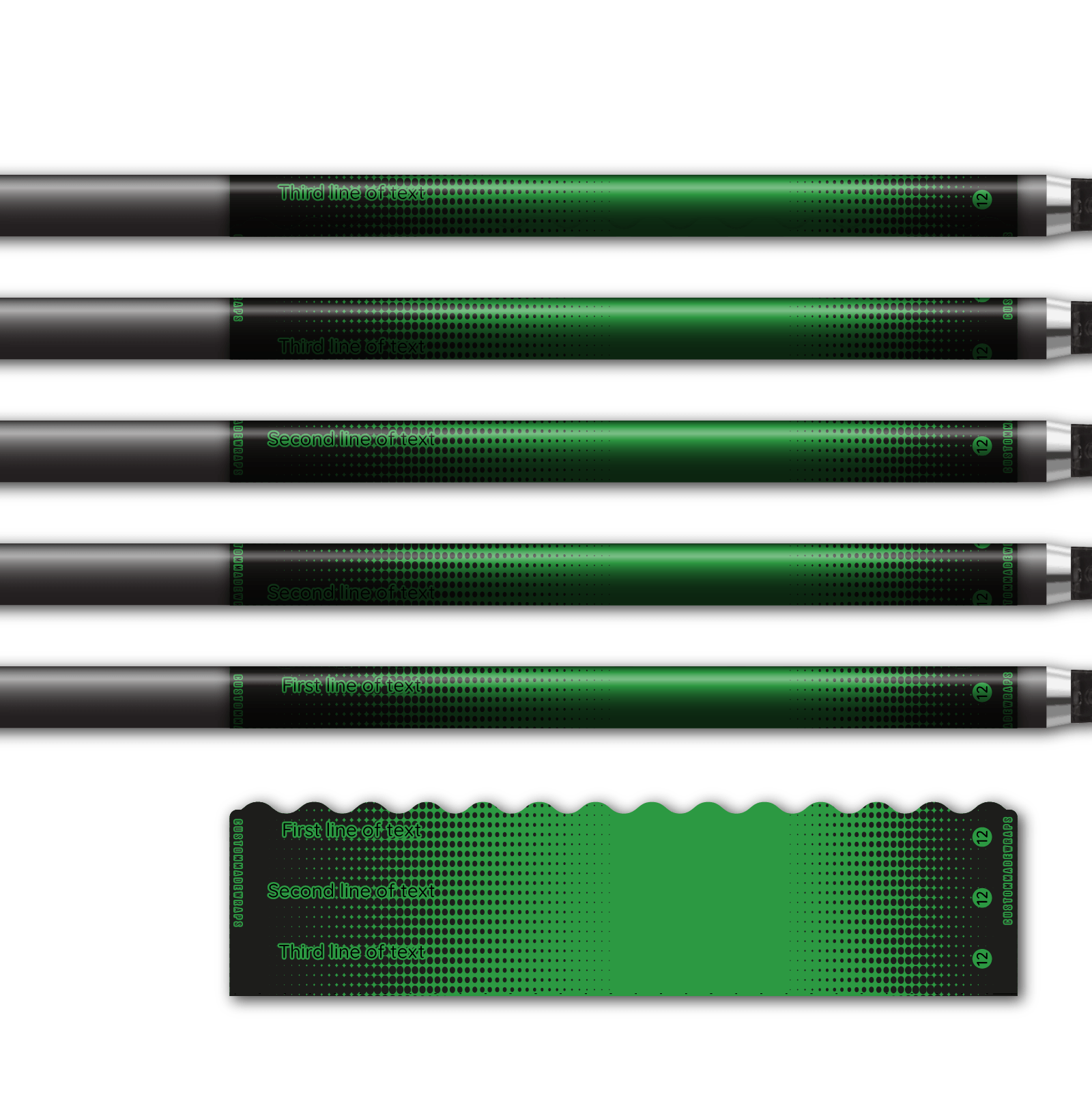 Alternative view of Wave Edge - Gradient Black on Green