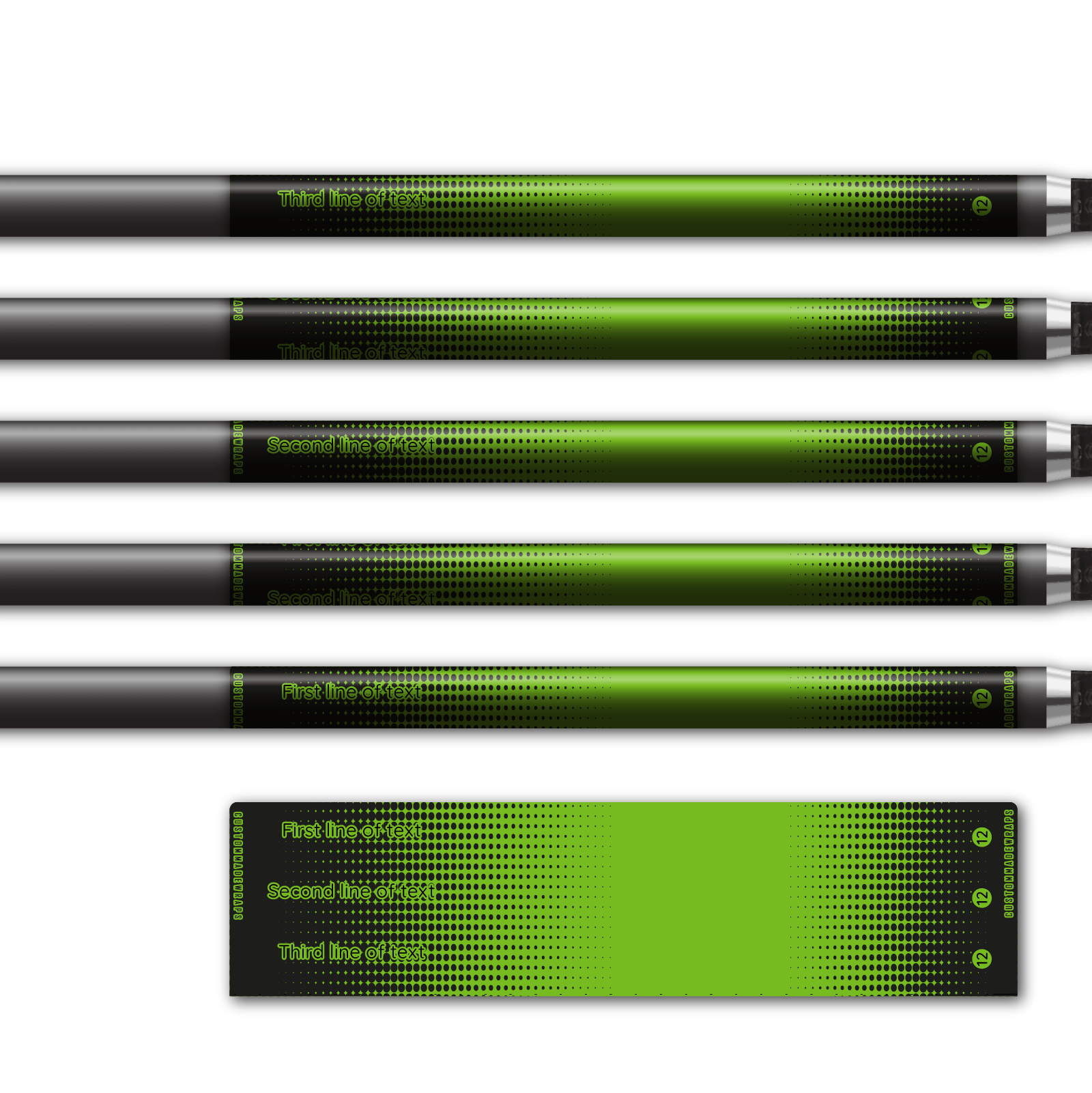 Alternative view of Regular - Gradient Black on Lime Green