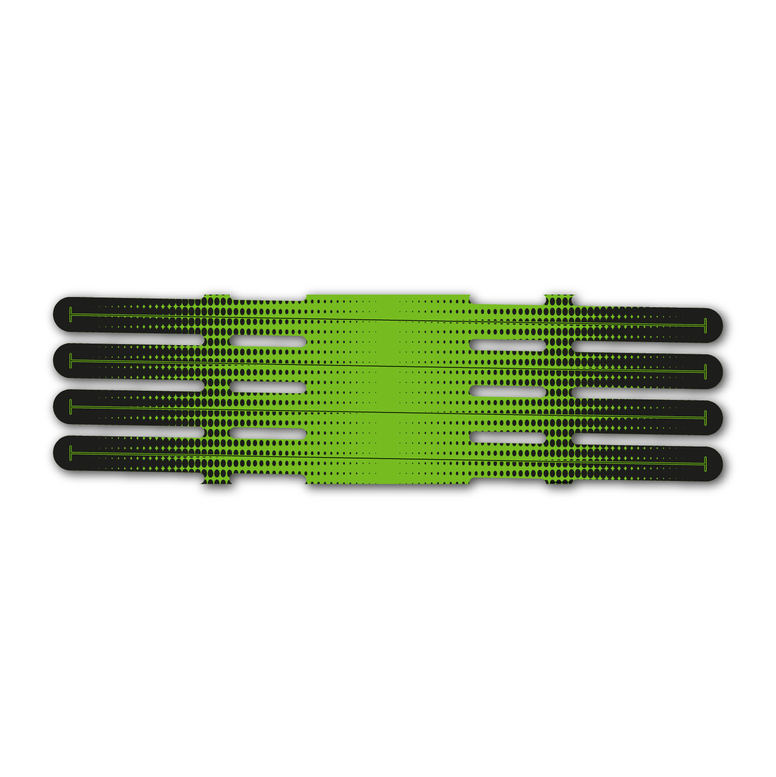 4 fletch Vortex - Gradient Black on Lime